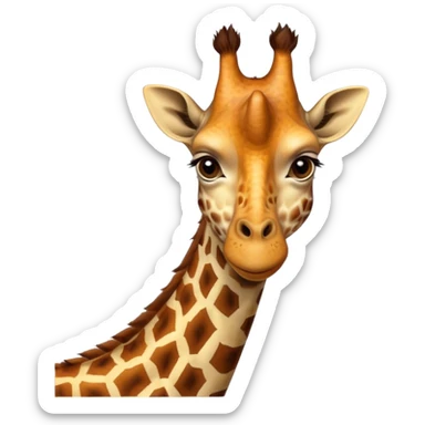 portrait of giraffe, front view sticker