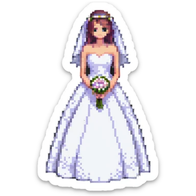 wedding dress sticker