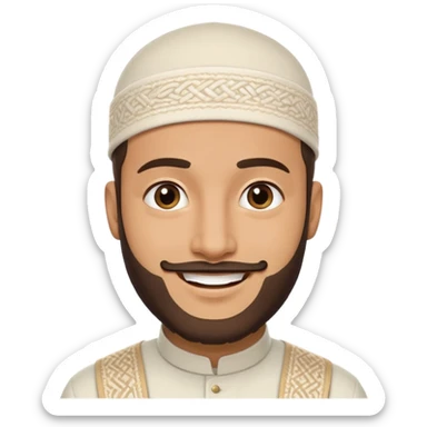 happy muslim man sticker