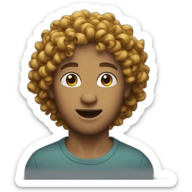 curly hir sticker