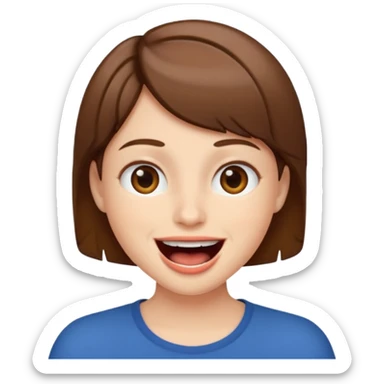 Announcement with mouth sticker