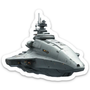 space battleship sticker
