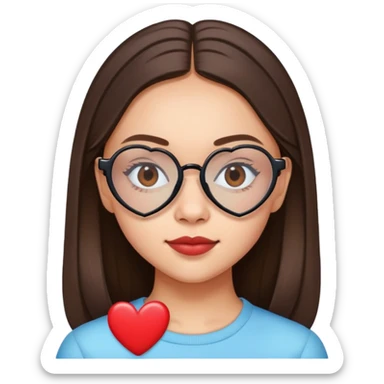 Olivia Rodrigo with heart glasses  sticker