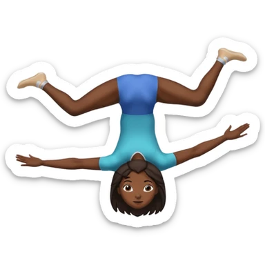 black girl doing a gymnastics backflip sticker
