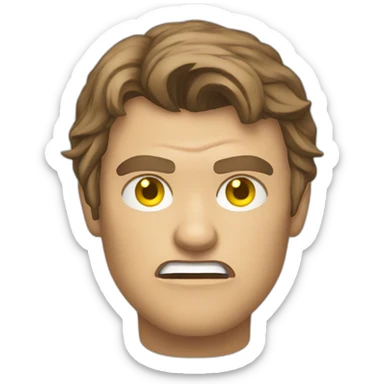 Anakin Skywalker angry with yellow eyes sticker