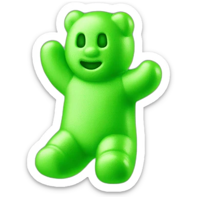 Sour patch kid gummy green sticker