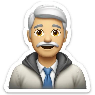 Homme qui tire la langue sur le côté avec un air hautain  sticker