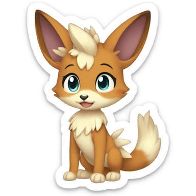 Anthro Sona Fakemon Full Body sticker