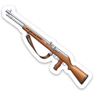 White practice colorguard rifle  sticker