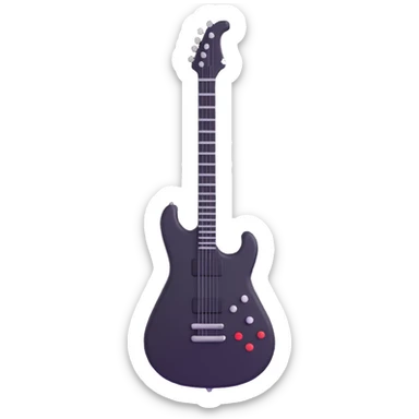 futuristic synthesizer guitar sticker