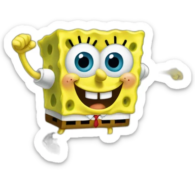 SpongeBob riding a skateboard in Toronto  sticker