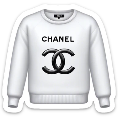 sweater White chanel sticker