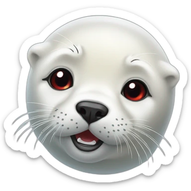 Bloody harp seal sticker