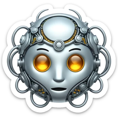 techno nature sticker