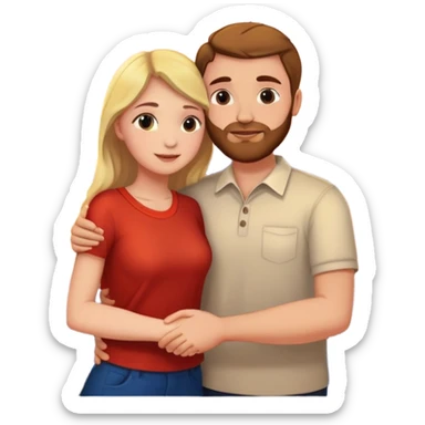 Elegant girl and man hugging together in Montenegro sunset holding hands  sticker