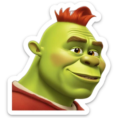 Shrek kissing flash McQueen sticker