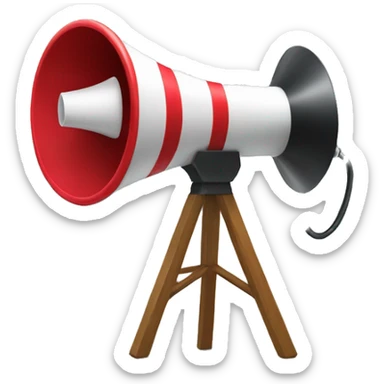 a do not disturb symbol with a megaphone behind it sticker