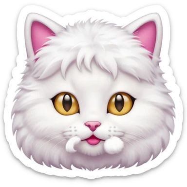 kitty  with big lips more big mroe more more big  sticker