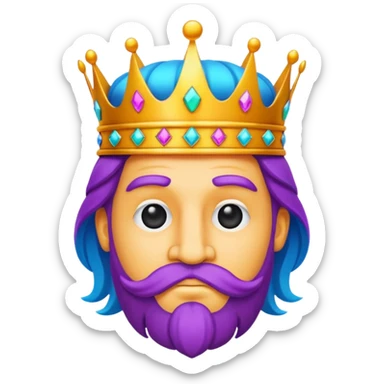 Create King Of Arts logo sticker