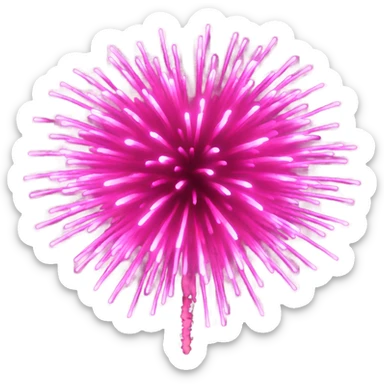 Pink fireworks sticker