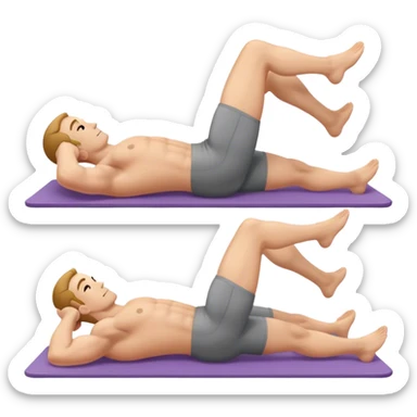 man lying-down-on-back weighted glute-bridges sticker