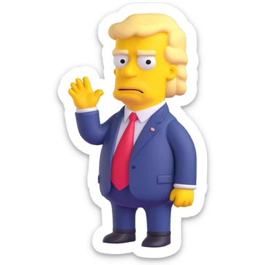 the Simpson Trump character sticker