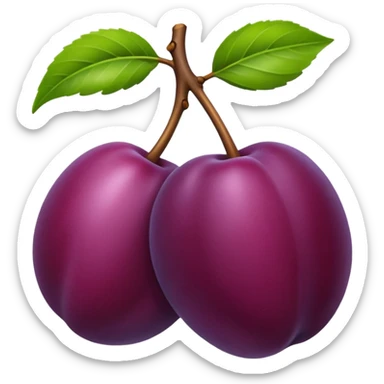 Plum sticker