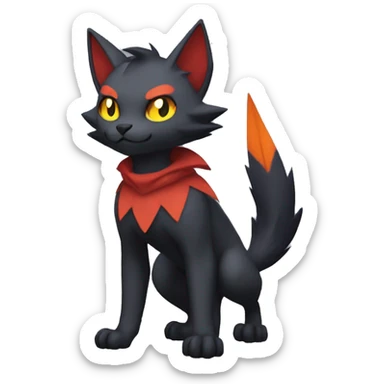 Torracat-Zoroark-Litten-Zorua-bat-cat full body sticker