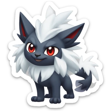 Edgy Cool Kawaii Litten-Absol-Zoroark-Pokémon Full Body sticker