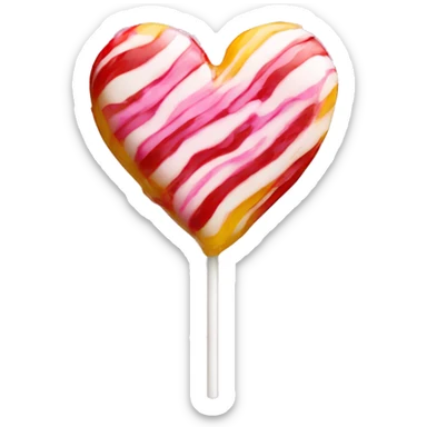 lollipop heart shape sticker