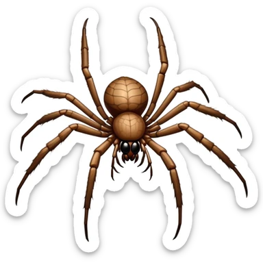 Close-up of a giant hairy The bird-eating spider (Theraphosidae) in its natural habitat, surrounded by delicate webbing. The spider's detailed body and legs are visible, with soft natural lighting illuminating the scene. Transparent background. sticker