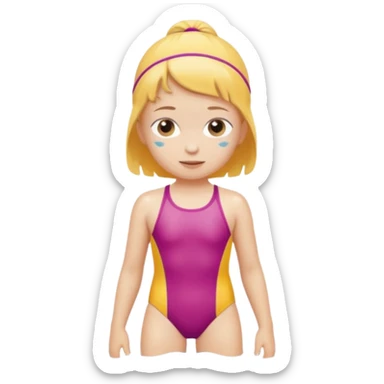 Child swimmer standing  sticker