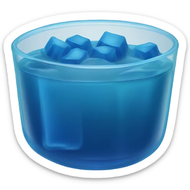 Blue jello sticker