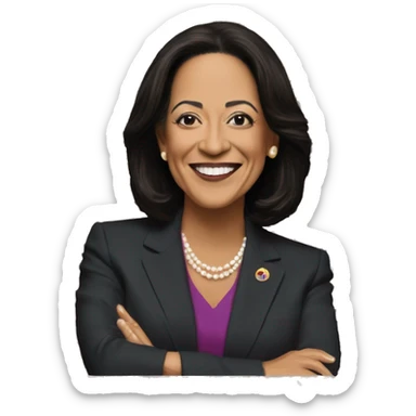 make an emoji of Kamla Harris winning in USA sticker