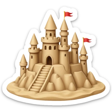 little sand castle sticker