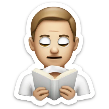 reading pain asthma emoji face sticker