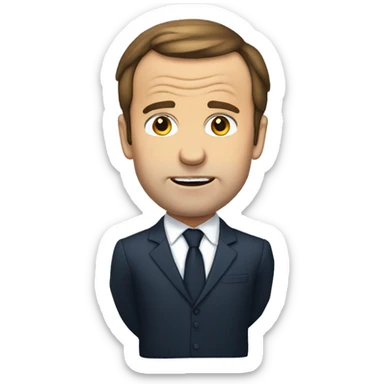 Macron qui pleure beaucoup  sticker