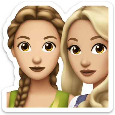 serena van der woodsen con blair waldorf  sticker