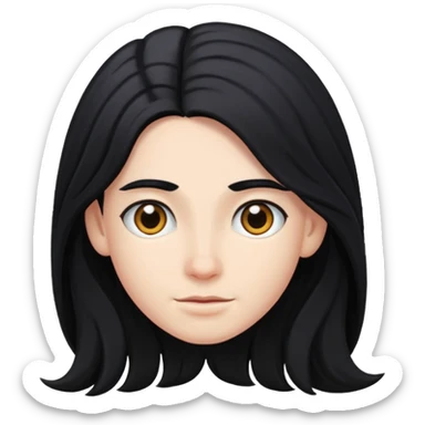 Giro with a long black hair sticker