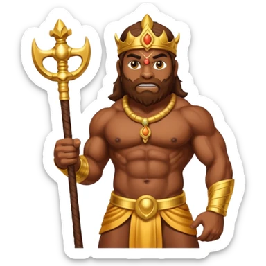 Hanumanji and mace sticker