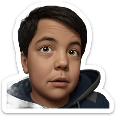realistic portrait of boy sticker