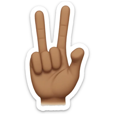 Showing four fingers sticker