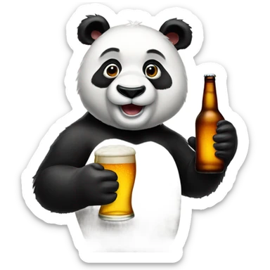 Panda beer sticker