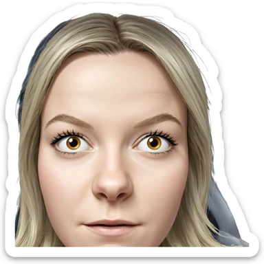 blonde girl in cockpit close-up sticker