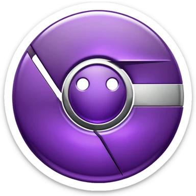 dark purple google chrome logo sticker