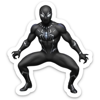 homen aranha pantera negra sticker