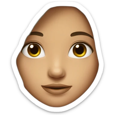 a girl with thick long hair sticker