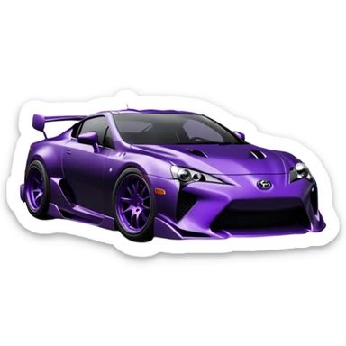 futuristic Jetson’s midnight-dark-purple stealthy black metallic  Toyota LFA street rat rod  understated  sticker