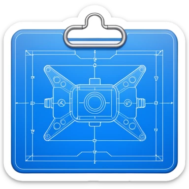 blueprint 2D sketch sticker