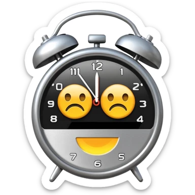 ringing alarm clock on the nightstand sticker